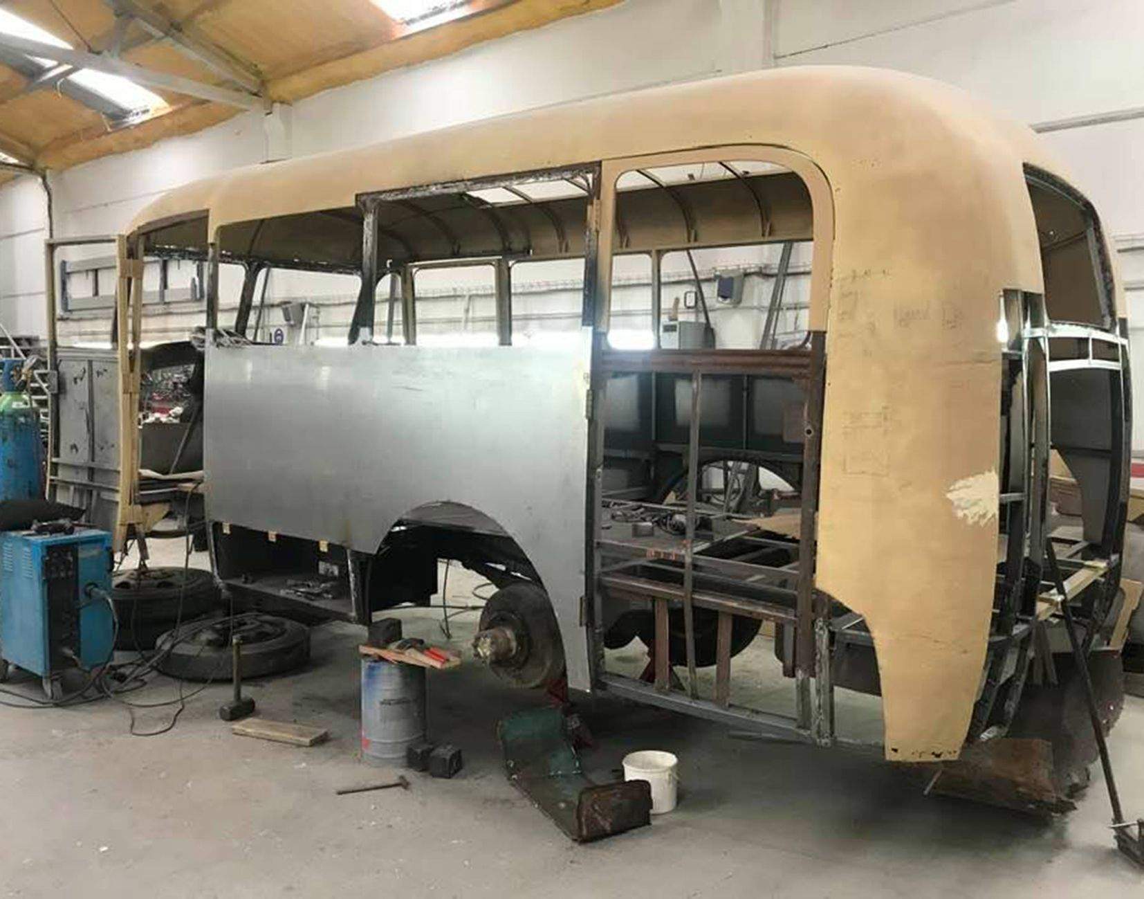 Estat recent, en plena restauració, del Dodge Fargo.