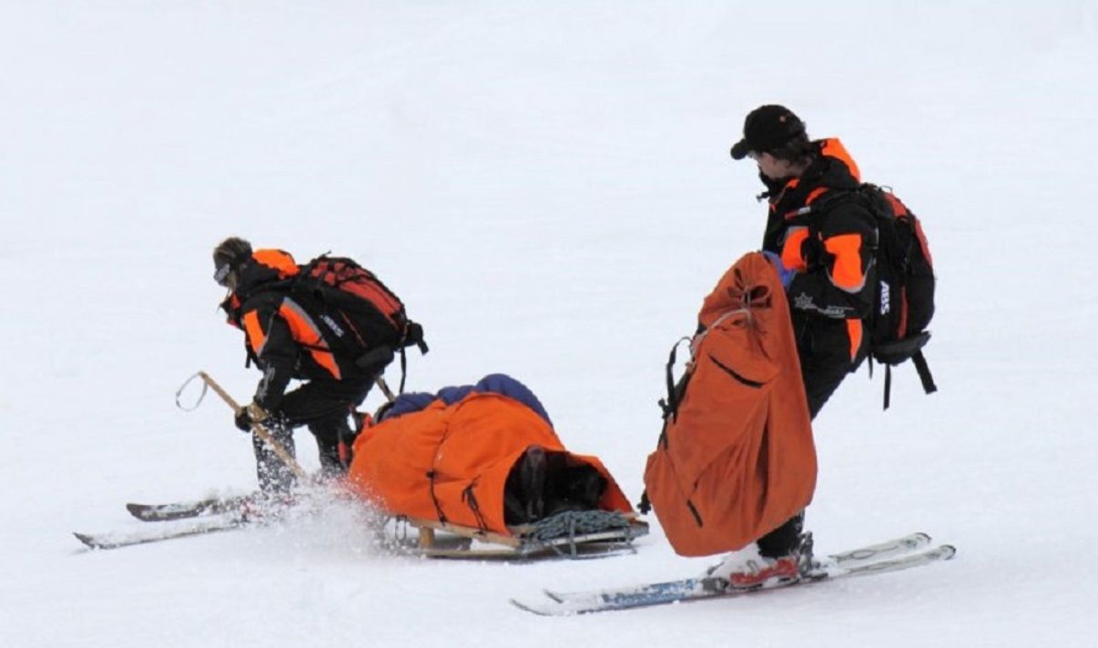 Pisters socorristes en plena activitat.