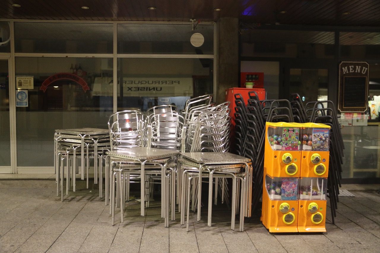 Un bar tancat a Andorra la Vella.