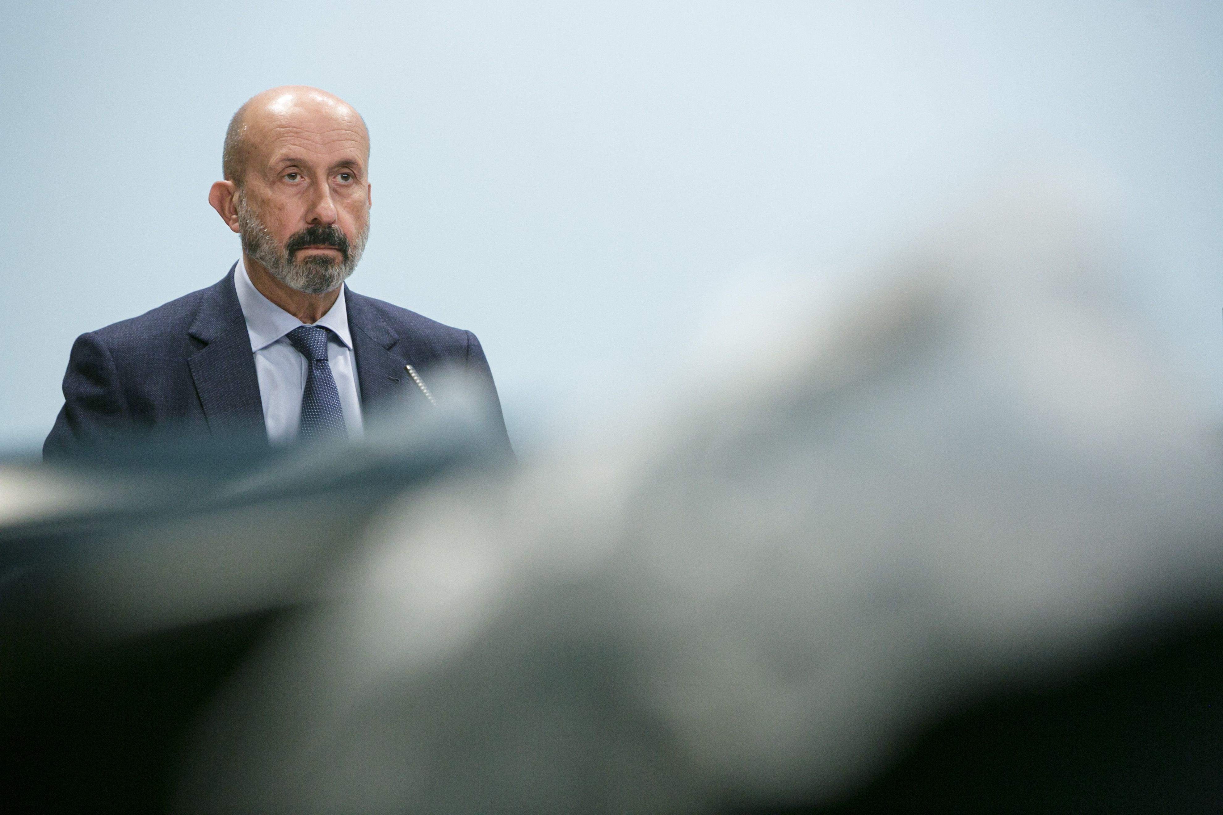 El ministre de Salut, Joan Martínez Benazet, durant una roda de premsa.