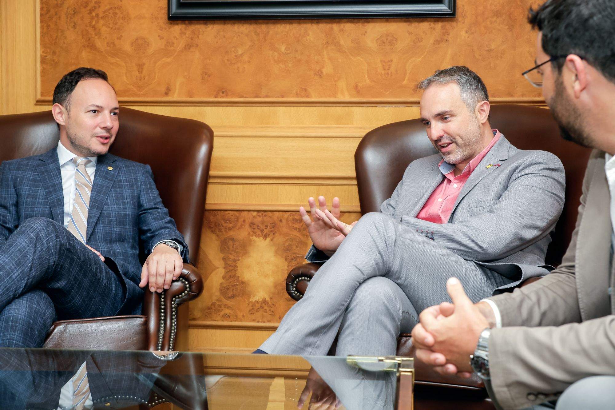 Jordi Fàbrega, durant una reunió mantinguda el 2019 amb el cap de Govern, Xavier Espot.