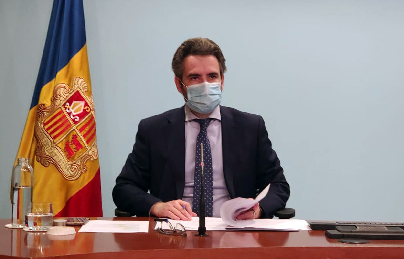 Eric Jover durant la compareixença d'aquest dimecres.