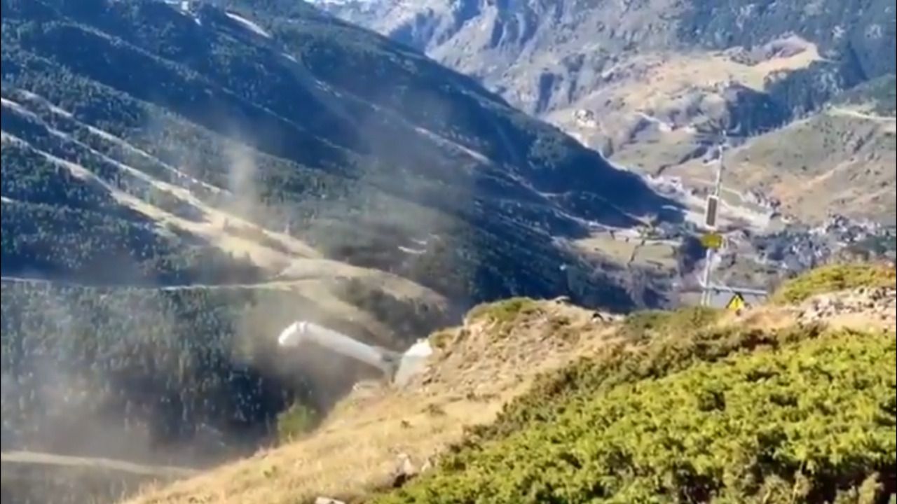 Un dels dispositius Gazex en funcionament durant les proves que s'estan fent aquests dies.