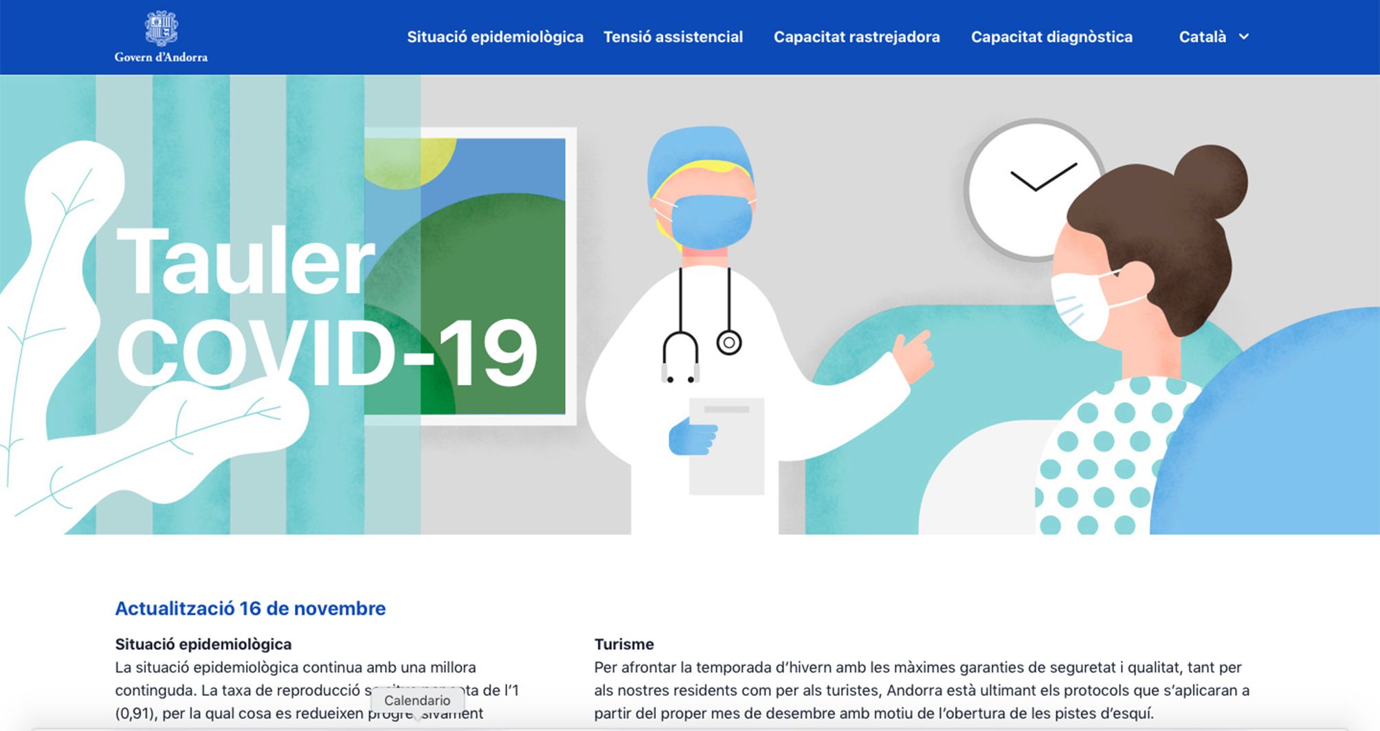 Informació governamental sobre la pandèmia.