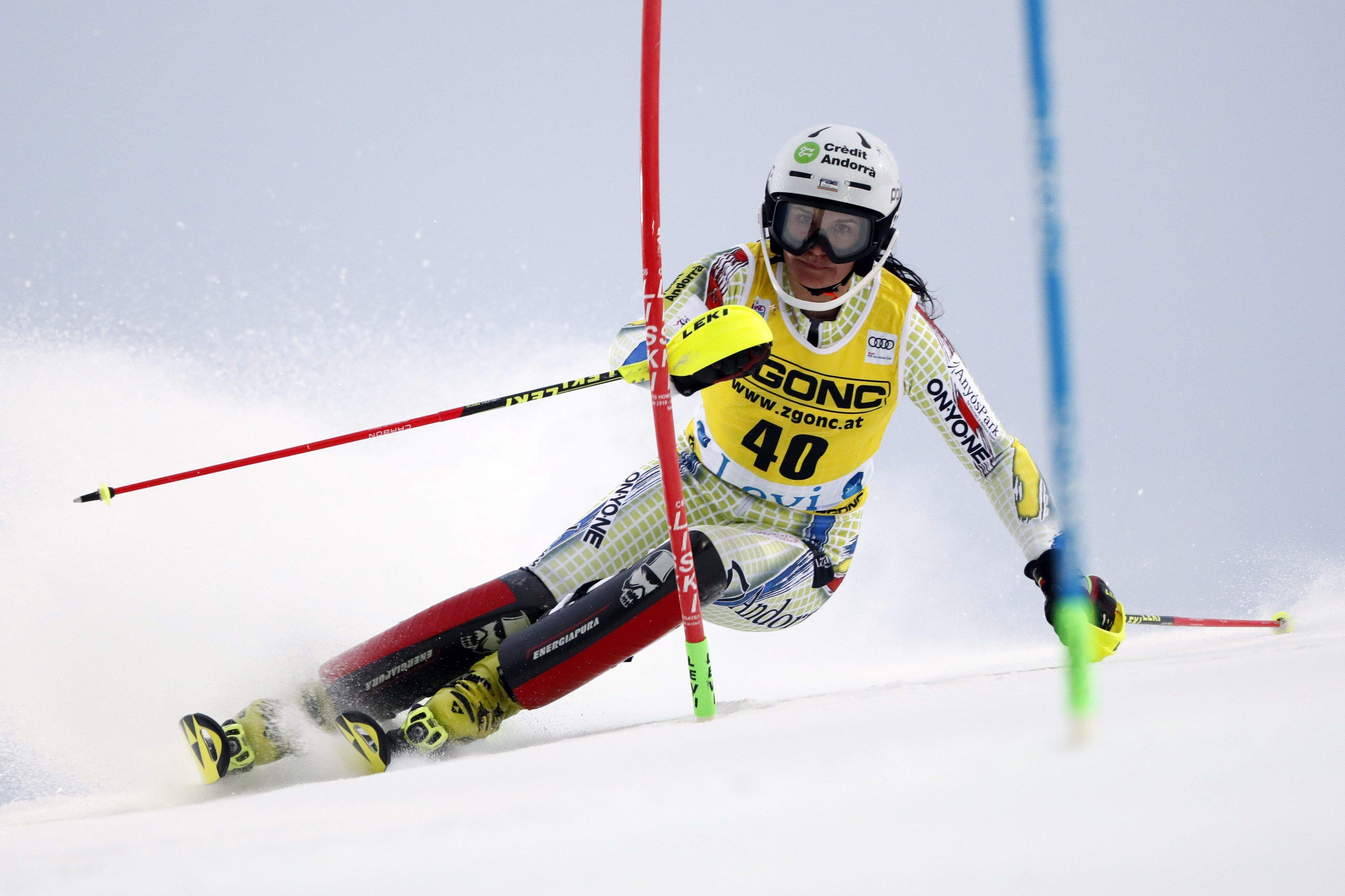 Una de les passades de Mireia Gutiérrez aquest matí a Levi.