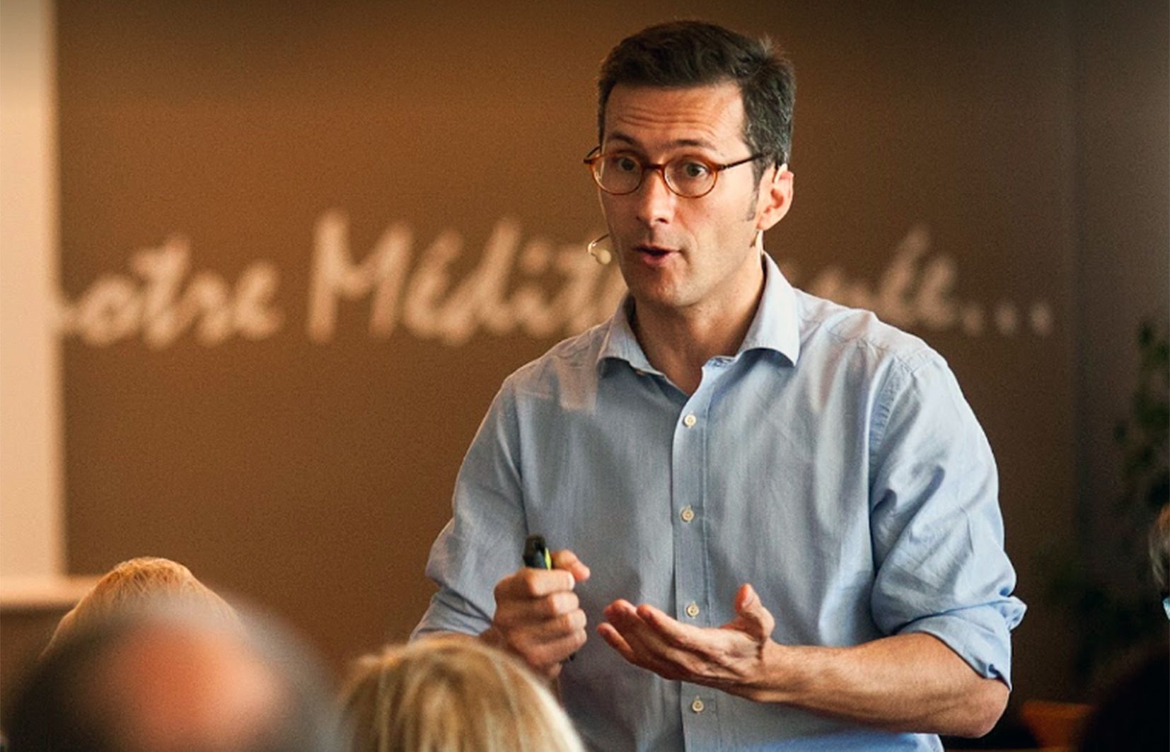 Pablo Foncillas durant una de les seves xerrades.