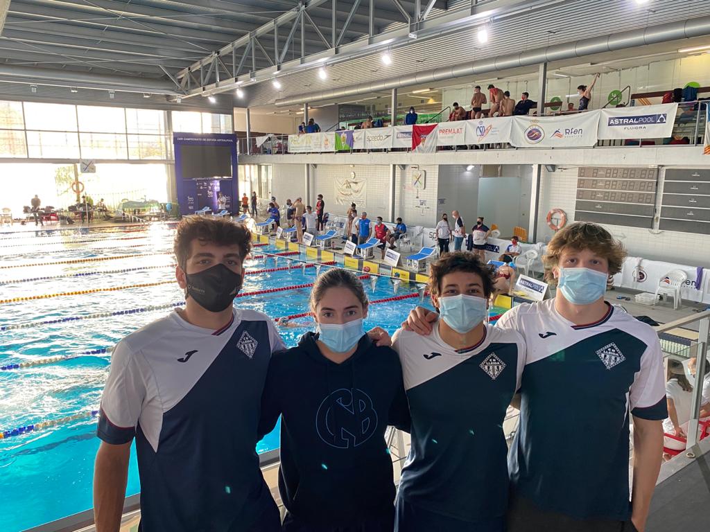 Els quatre protagonistes dels rècords.