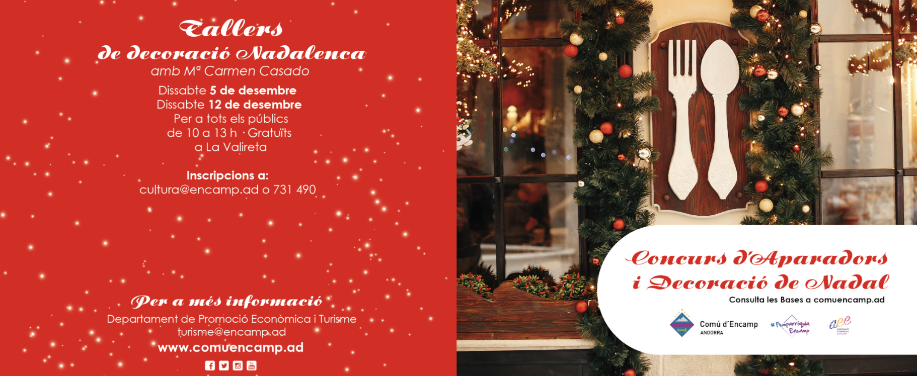 El cartell de la iniciativa organitzada pel comú d'Encamp