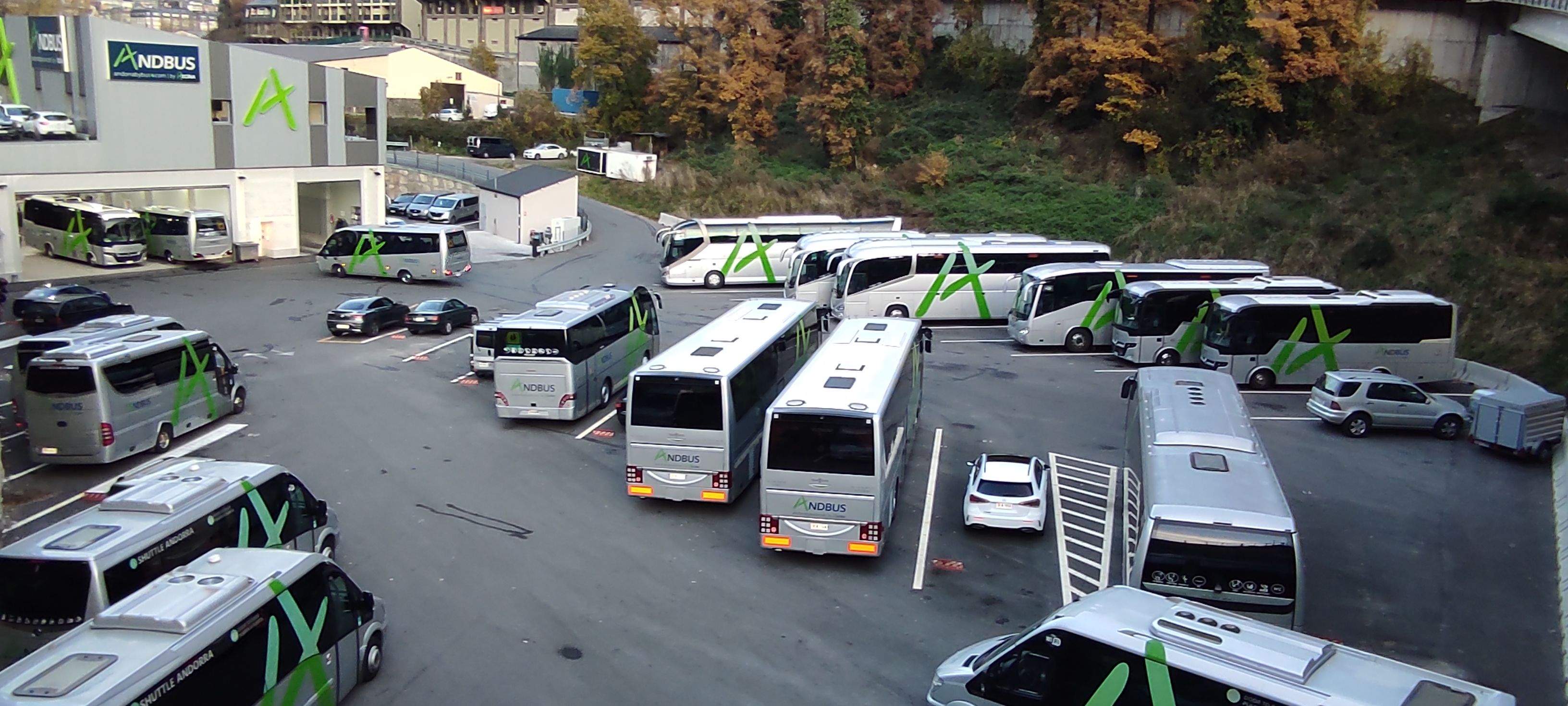 Instal·lacions exteriors d'Andbus aquest dimarts a la tarda.