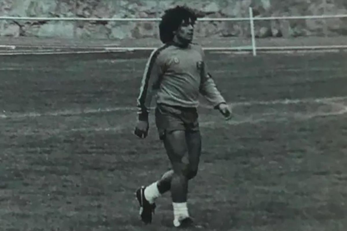 Maradona a l'estadi Comunal