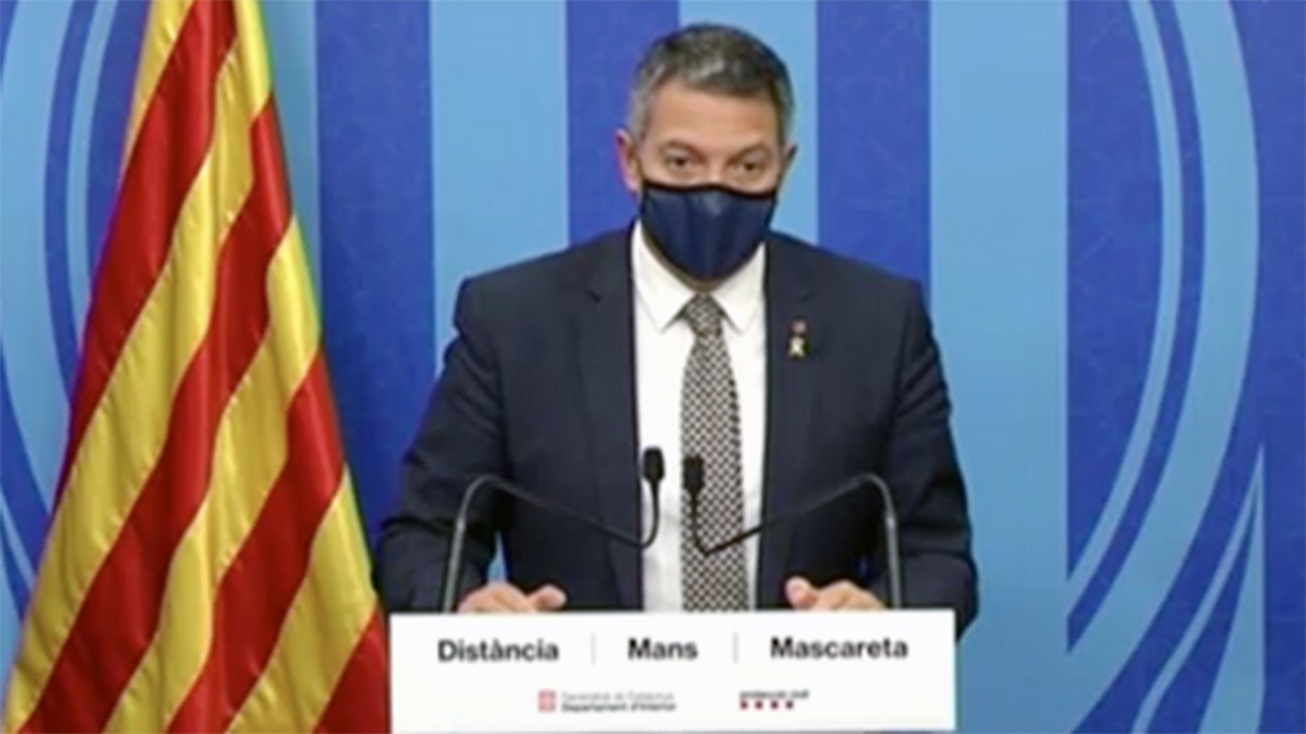 Una compareixença del conseller d'Interior català Miquel Sàmper. Una compareixença del conseller d'Interior català Miquel Sàmper.