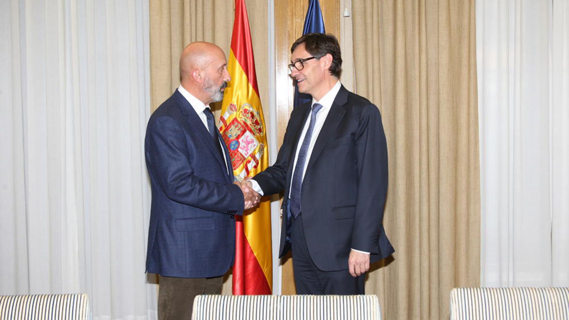 Joan Martínez Benazet i Salvador Illa van iniciar la negociació del conveni.