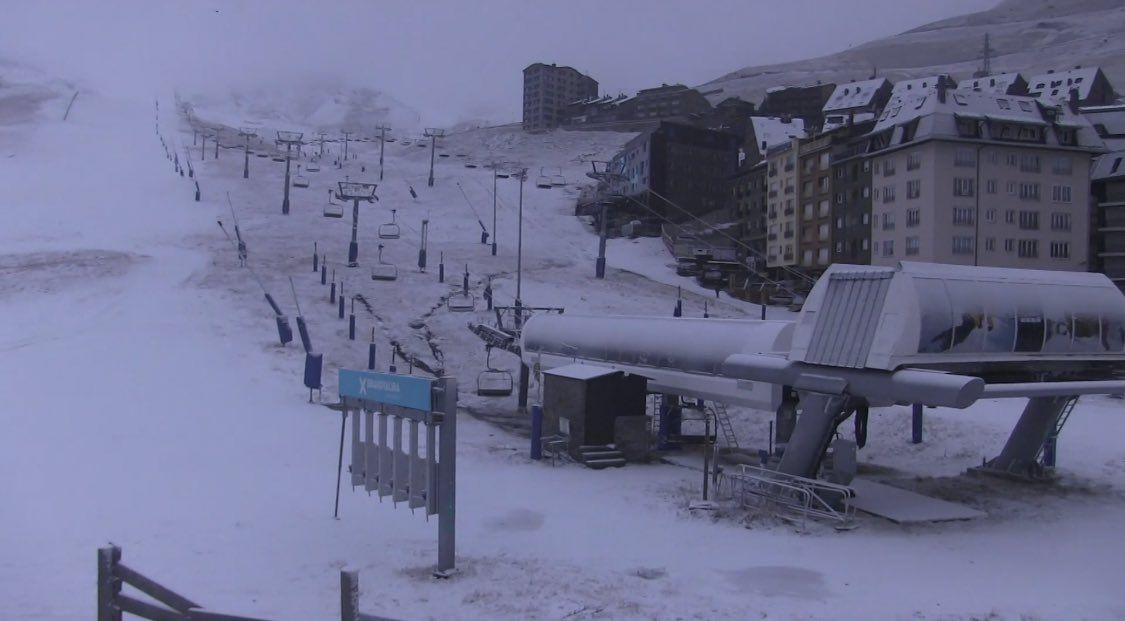 Captura de la webcam del Pas de la Casa aquest dissabte.