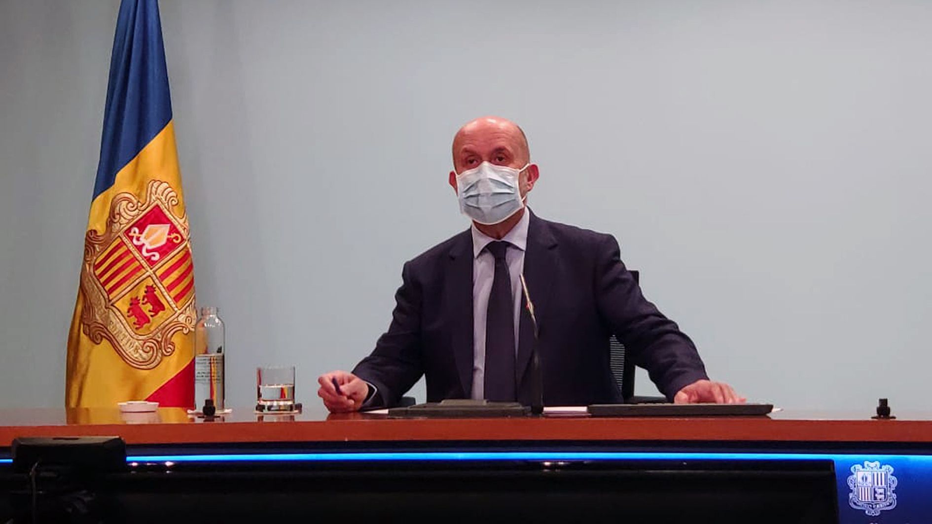 El ministre Joan Martínez Benazet durant la compareixença.