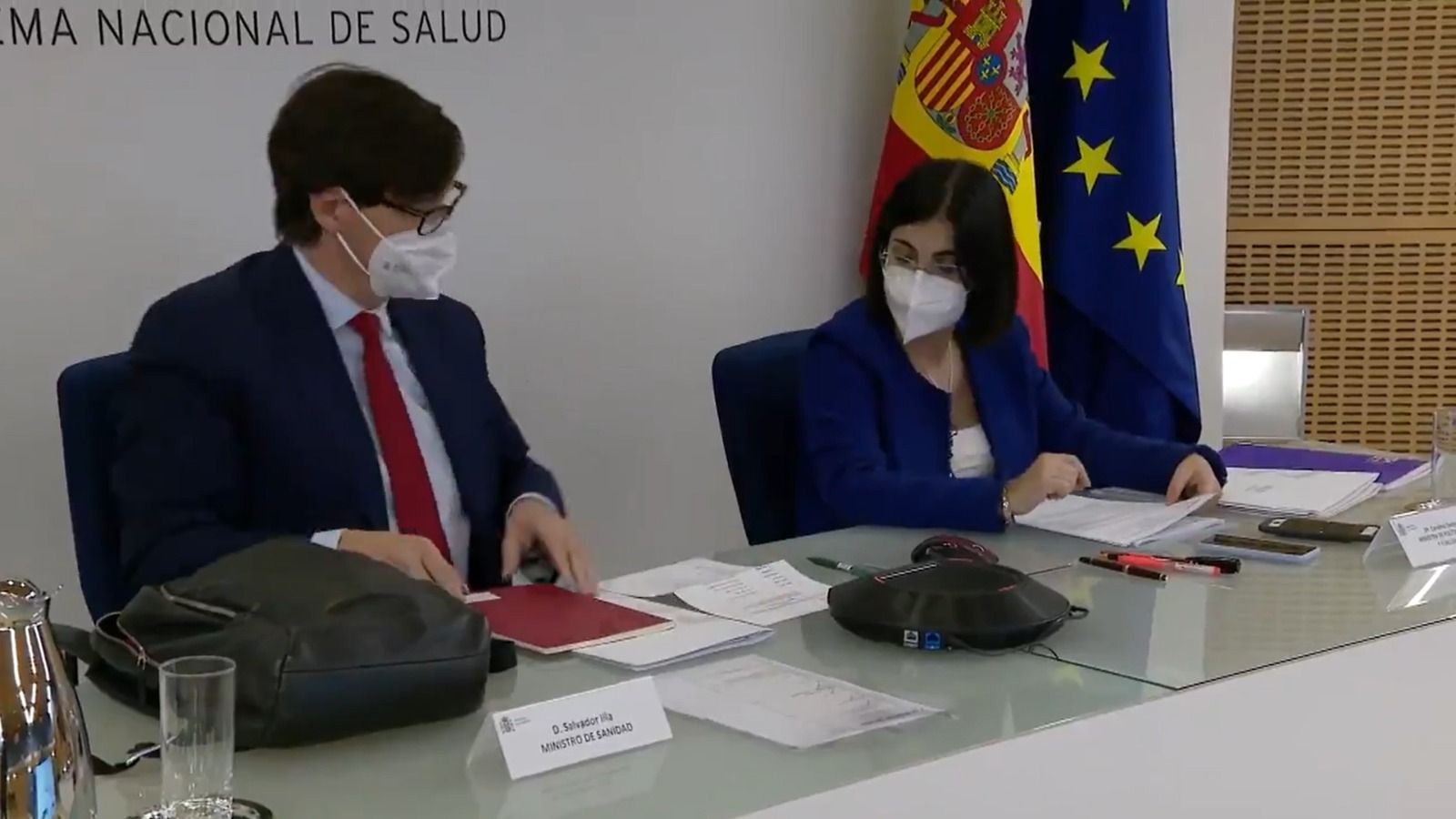 Illa ha comparegut després de la reunió amb la ministra de Política Territorial, Carolina Darias. Illa ha comparegut després de la reunió amb la ministra de Política Territorial, Carolina Darias.