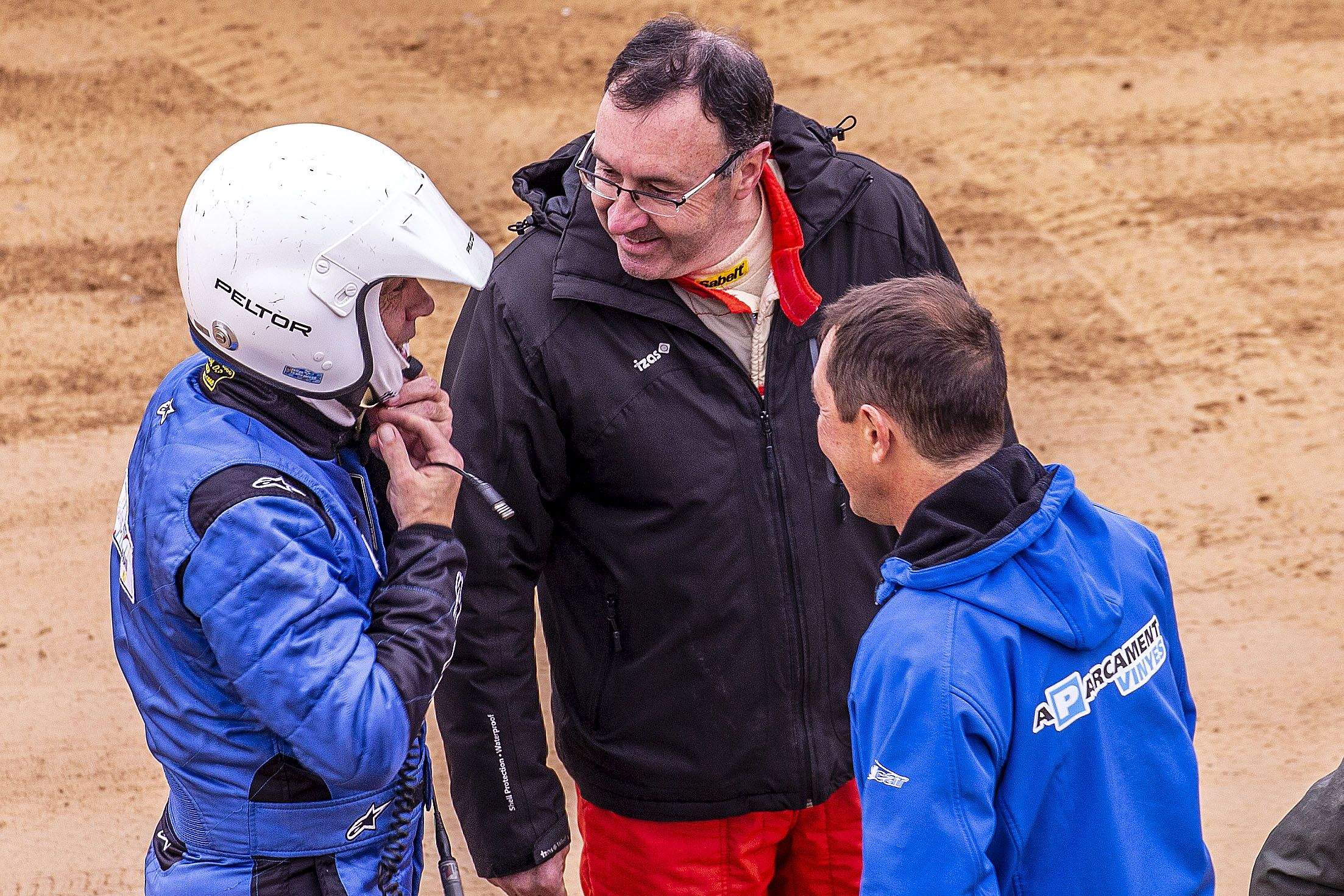 Els tres pilots al circuit de Lleida.