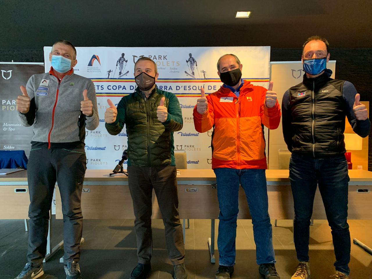 Un instant de la presentació de la Park Piolets Copa d'Andorra.