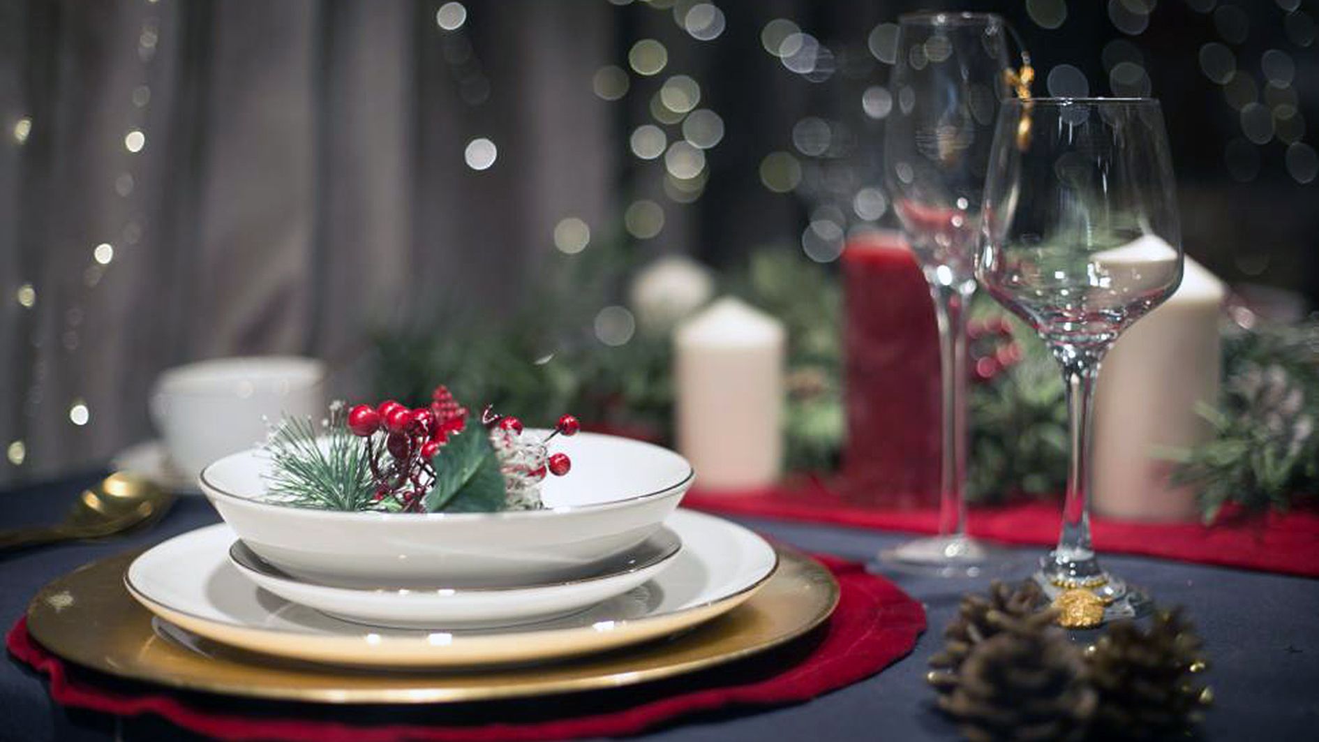 Una taula parada per al Nadal.