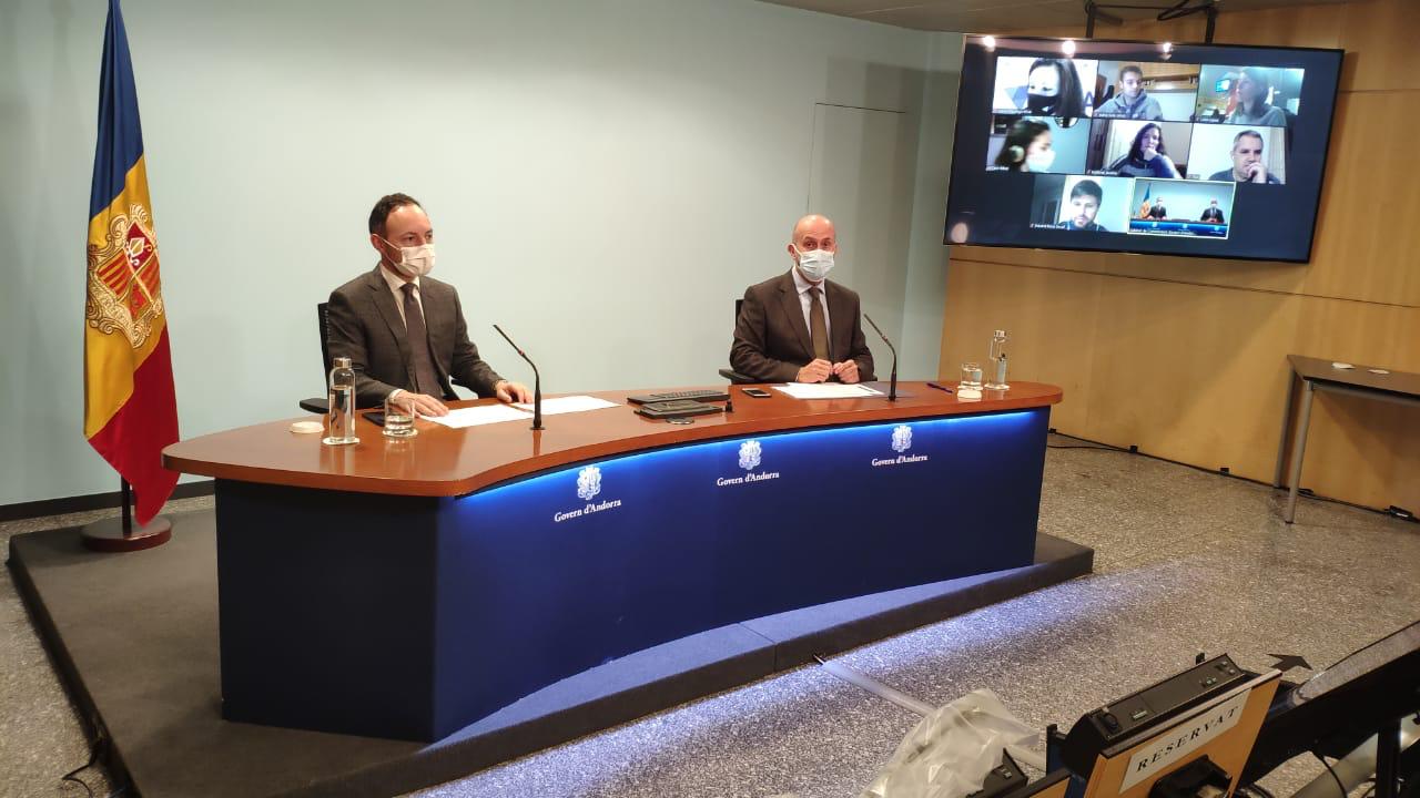 Espot i Benazet, aquesta tarda a la roda de premsa celebrada a Govern