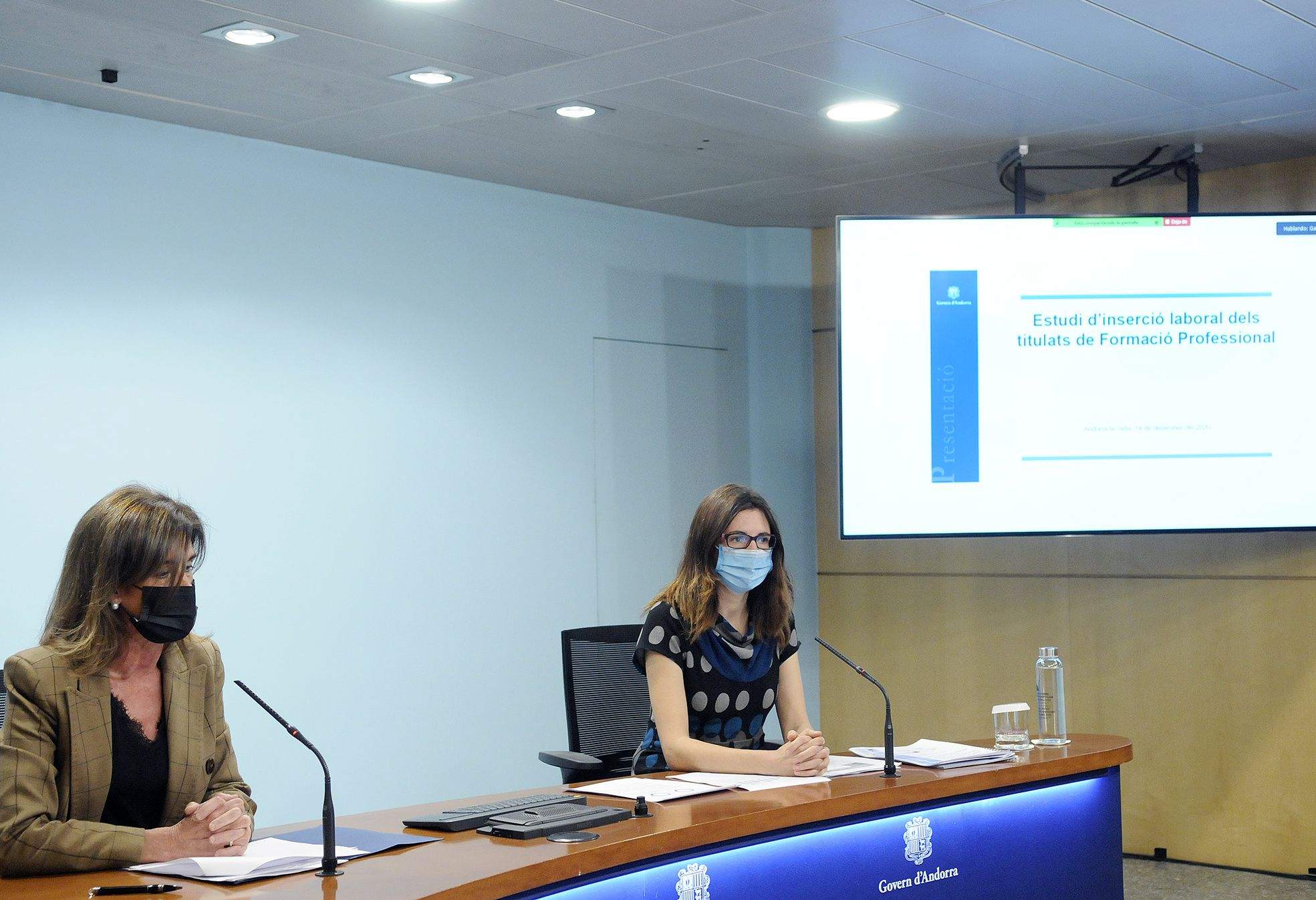 Un instant de la roda de premsa de presentació de l'estudi.