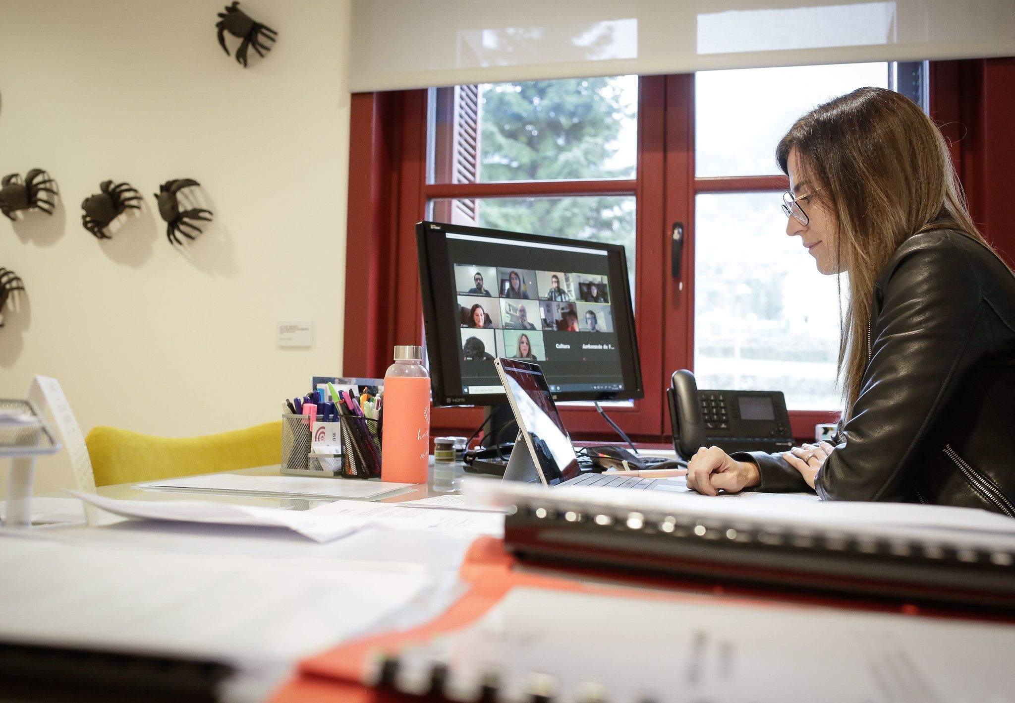 La ministra de Cultura, Sílvia Riva durant la roda de premsa telemàtica de presentacio de l'estudi.