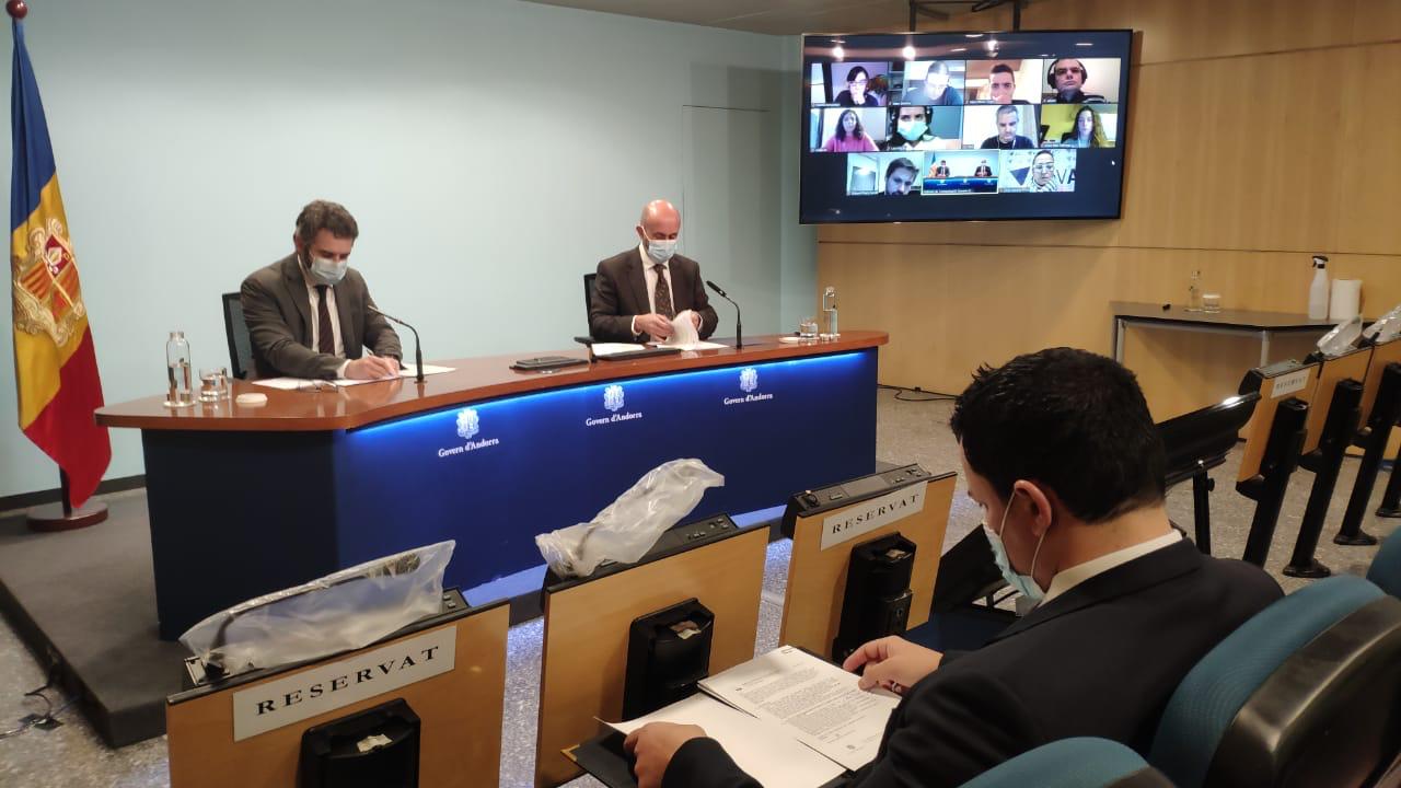 Els ministres Jover i Benazet, aquesta tarda a Govern