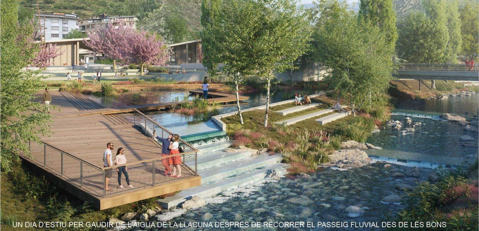 Un altre dels espais del futur parc. La portaveu del Sindicat, Rebeca Bonache.