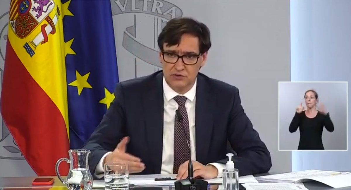 Salvador Illa, durant la compareixença posterior al consell interterritorial.