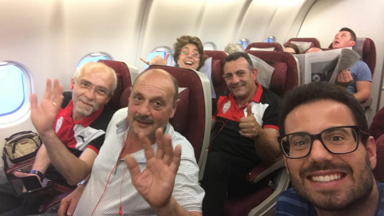 Gonzalo Donsion durant un dels viatges d'Europa League