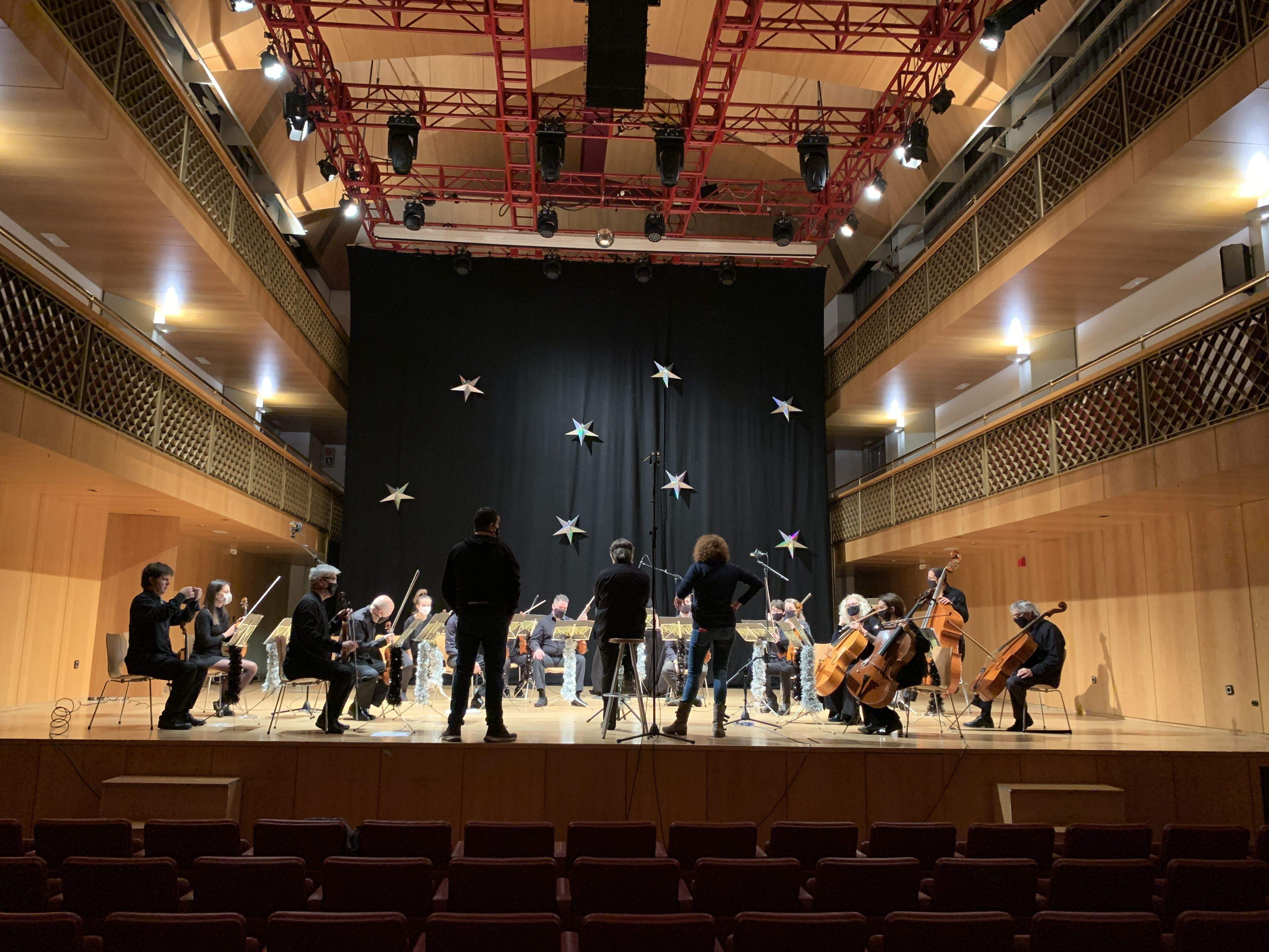 Un instant de la gravació del vídeoclip.