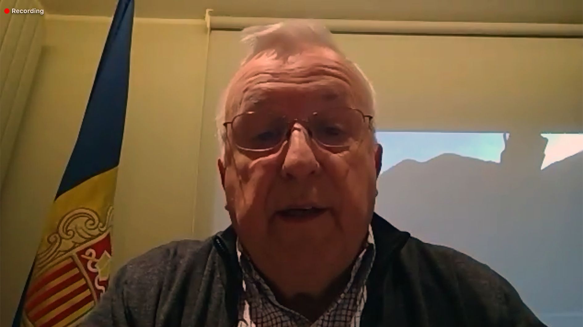 Un moment de la compareixença telemàtica de Miquel Armengol.