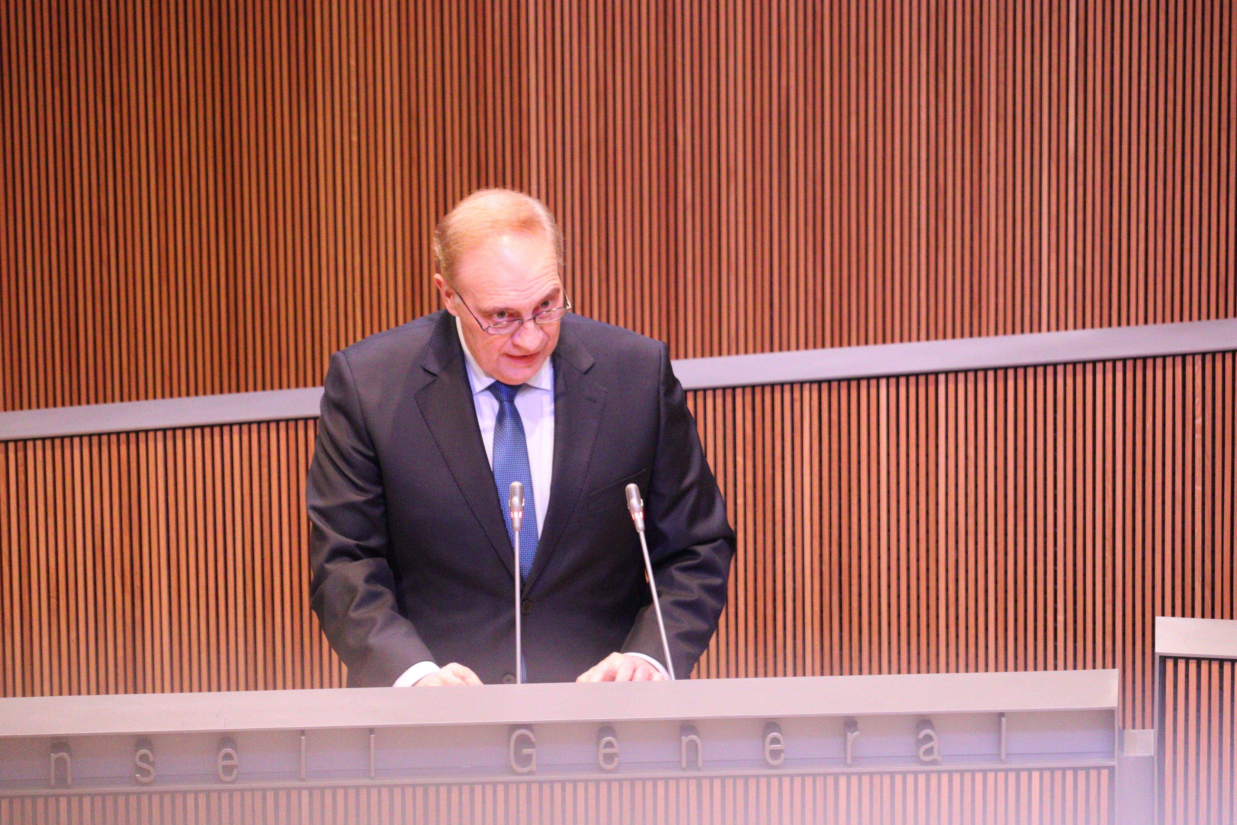 Josep Pintat durant el debat d'aquest dimecres.