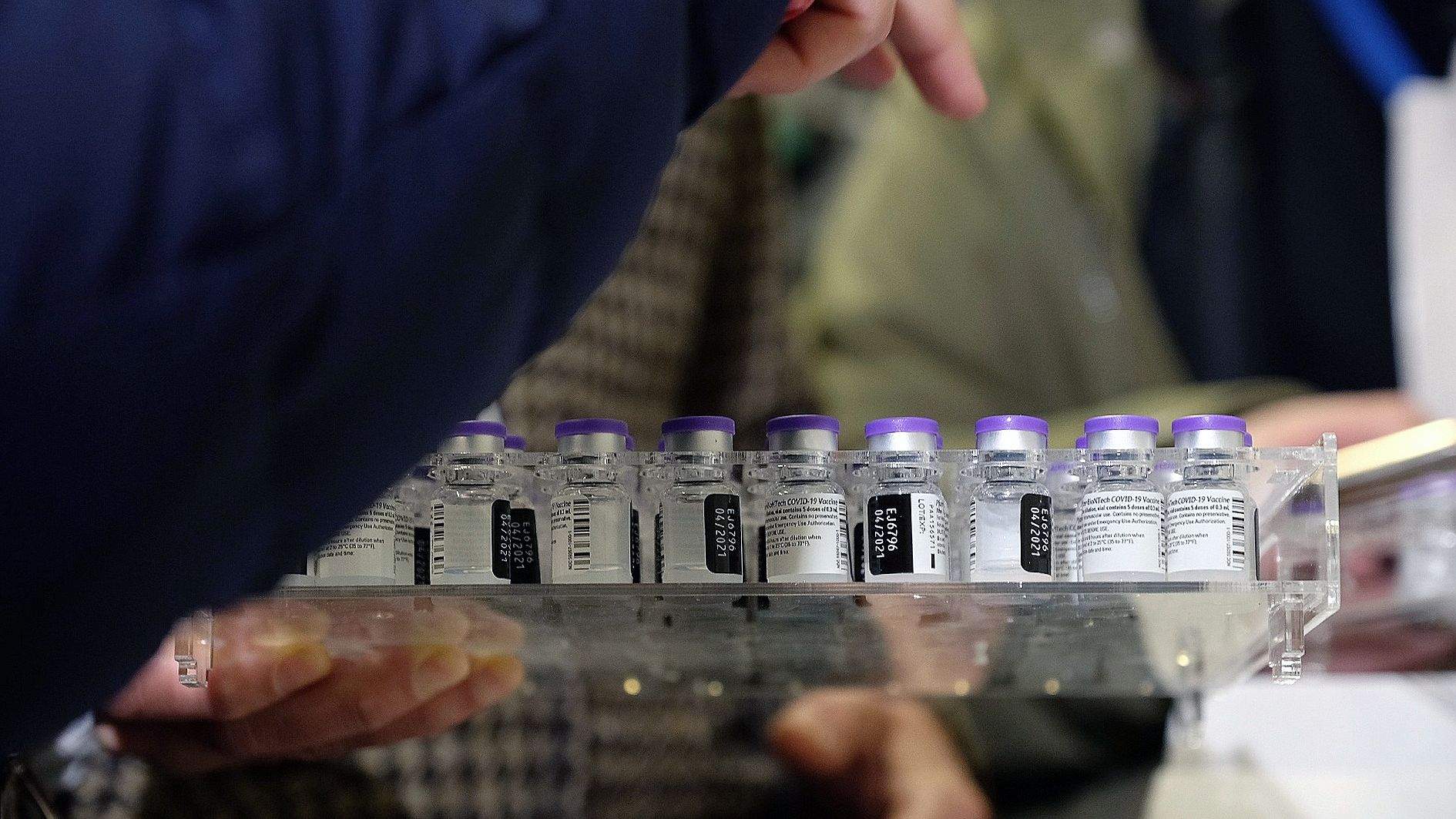 Algunes de les dosis de la vacuna de Pfizer que ha arribat a Catalunya.