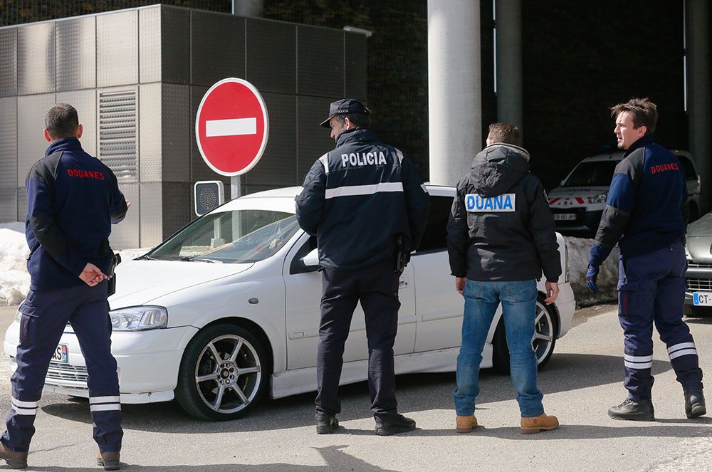 Control a la frontera francoandorrana.