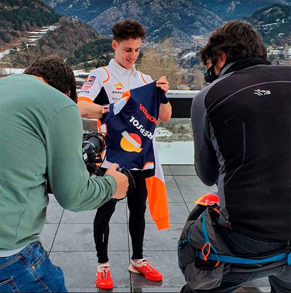 Espargaró, amb el mono oficial de Repsol Honda.