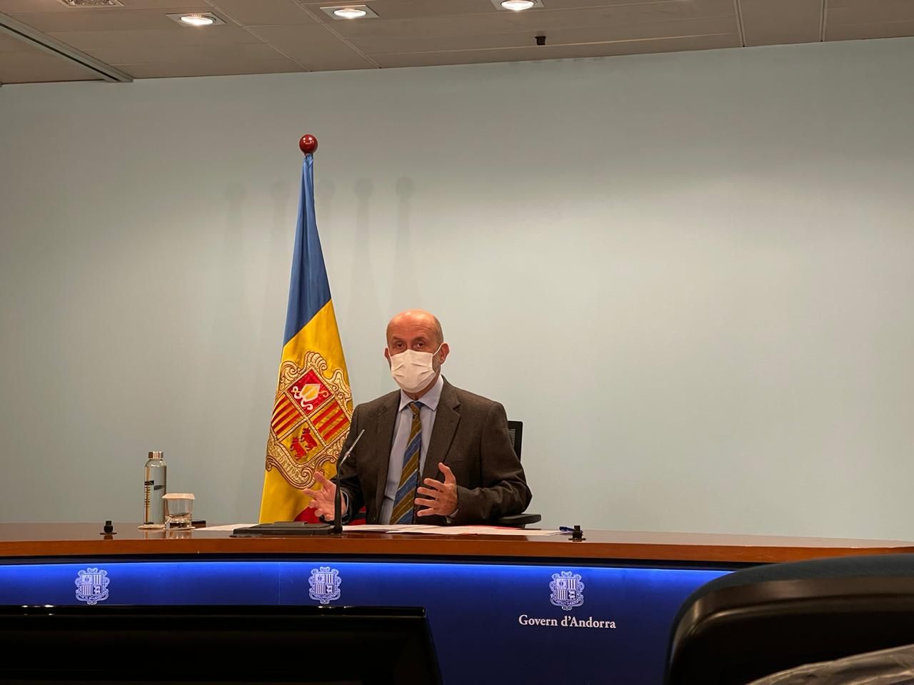 El ministre de Salut, Joan Martínez Benazet, durant la compareixença.