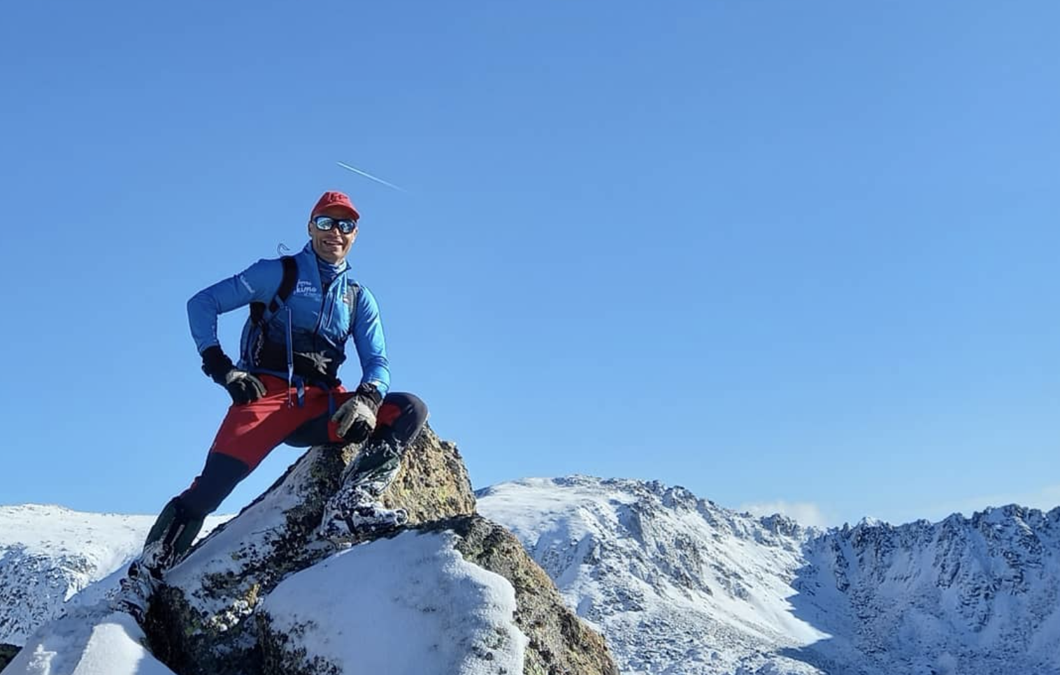 L'impulsor de la recollida de signatures, Marco Mijares, a la muntanya