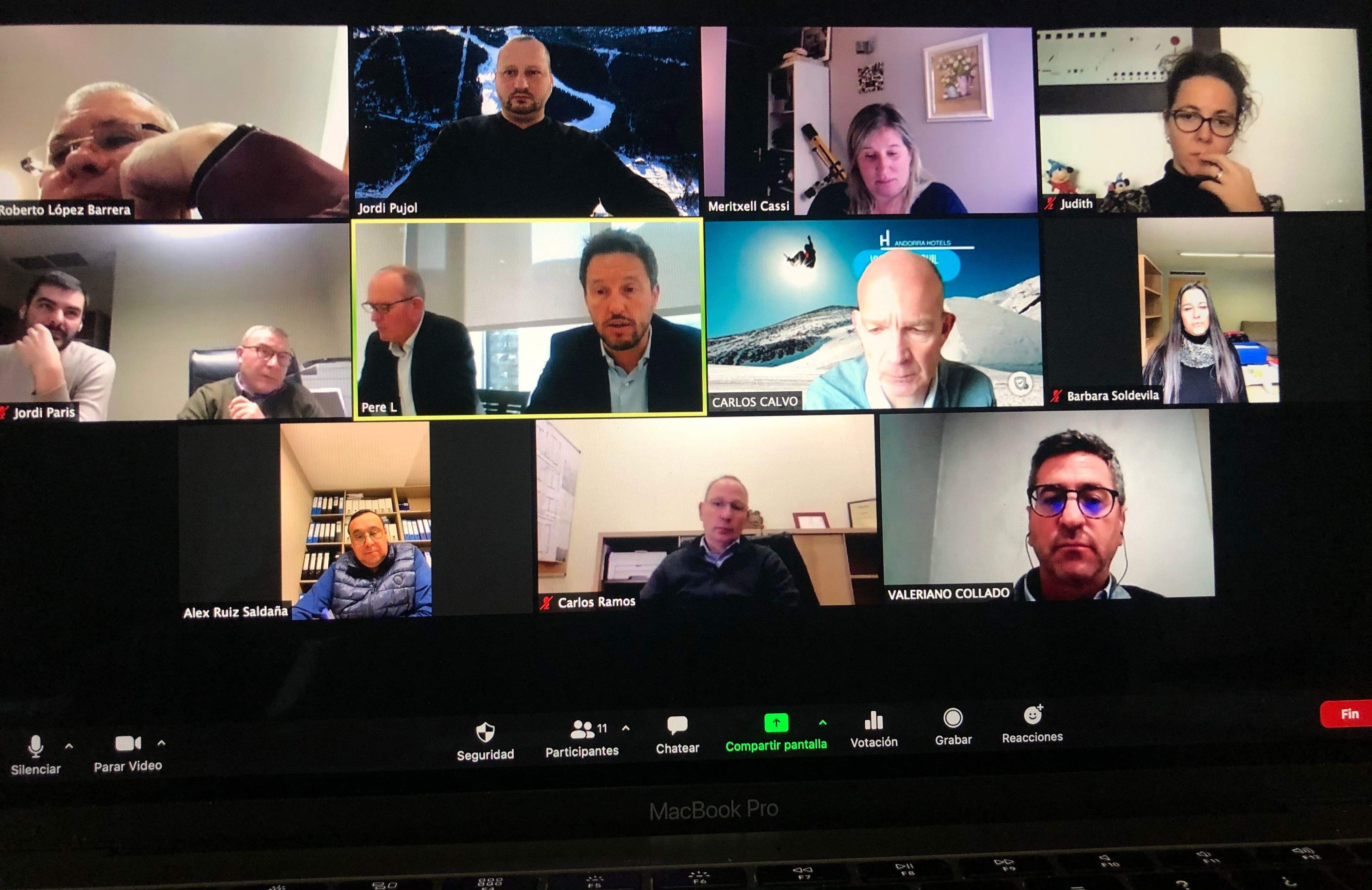 Una captura de la reunió telemàtica