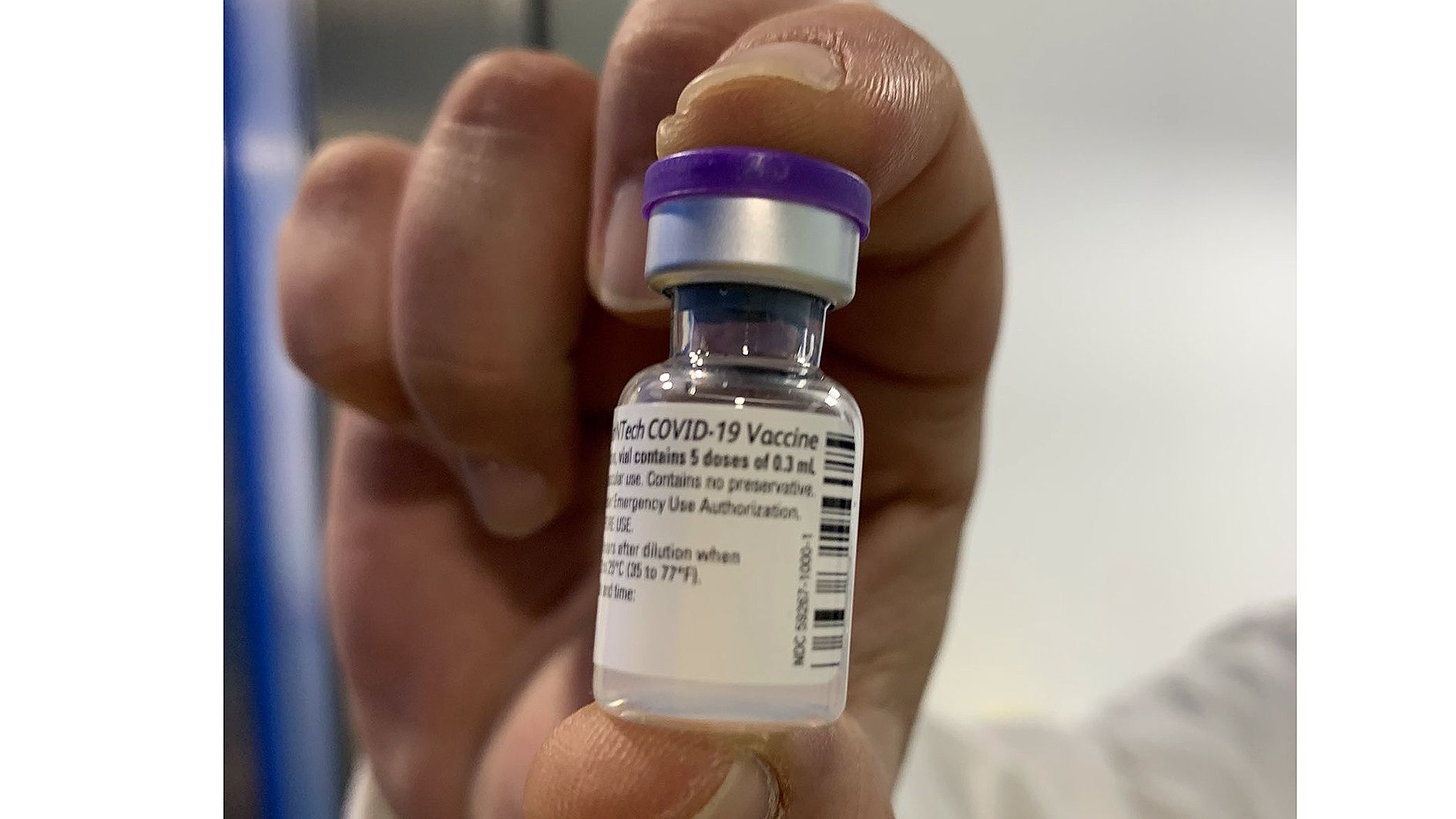 Un recipient de la vacuna de Pfizer.