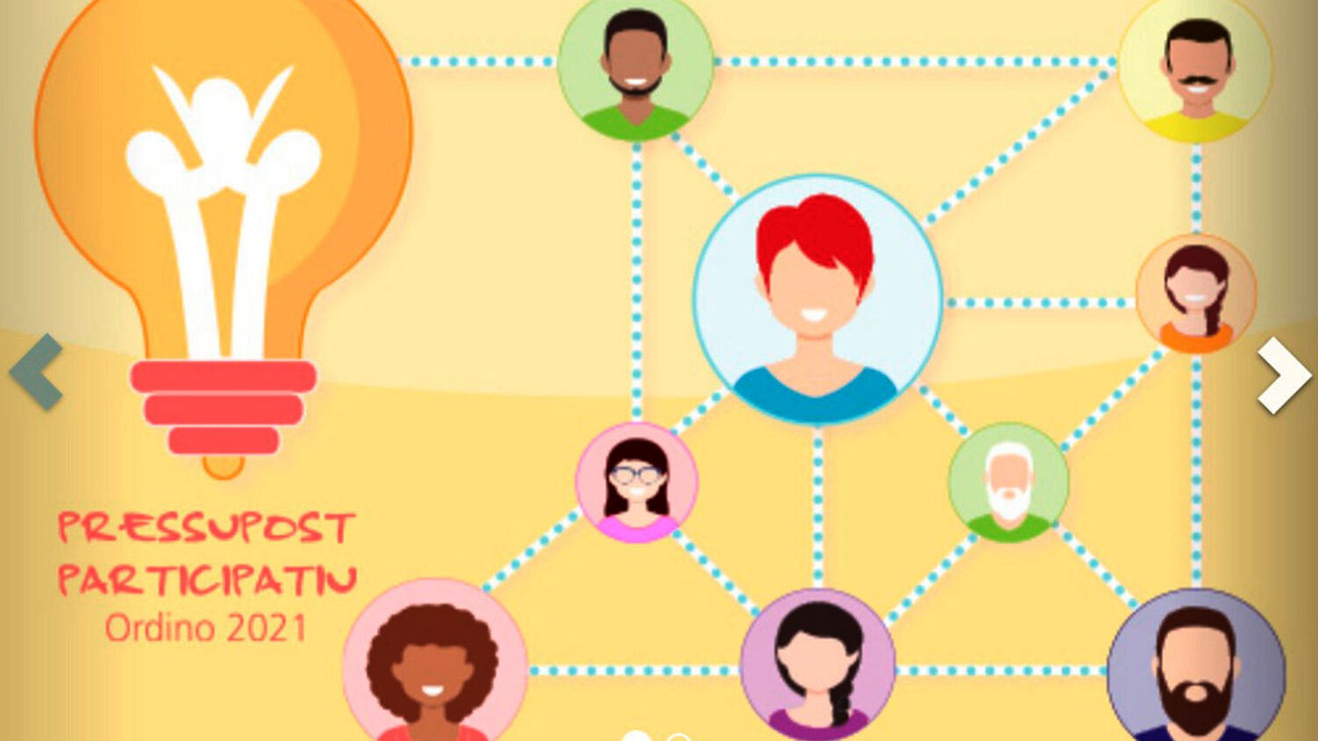 El cartell promocional del pressupost participatiu d'Ordino.