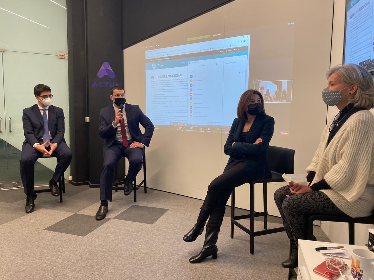 Jordi Gallardo durant la presentació de l'Andorra Health Destination amb Joan Muro, Verònica Canals i Judit Hidalgo.