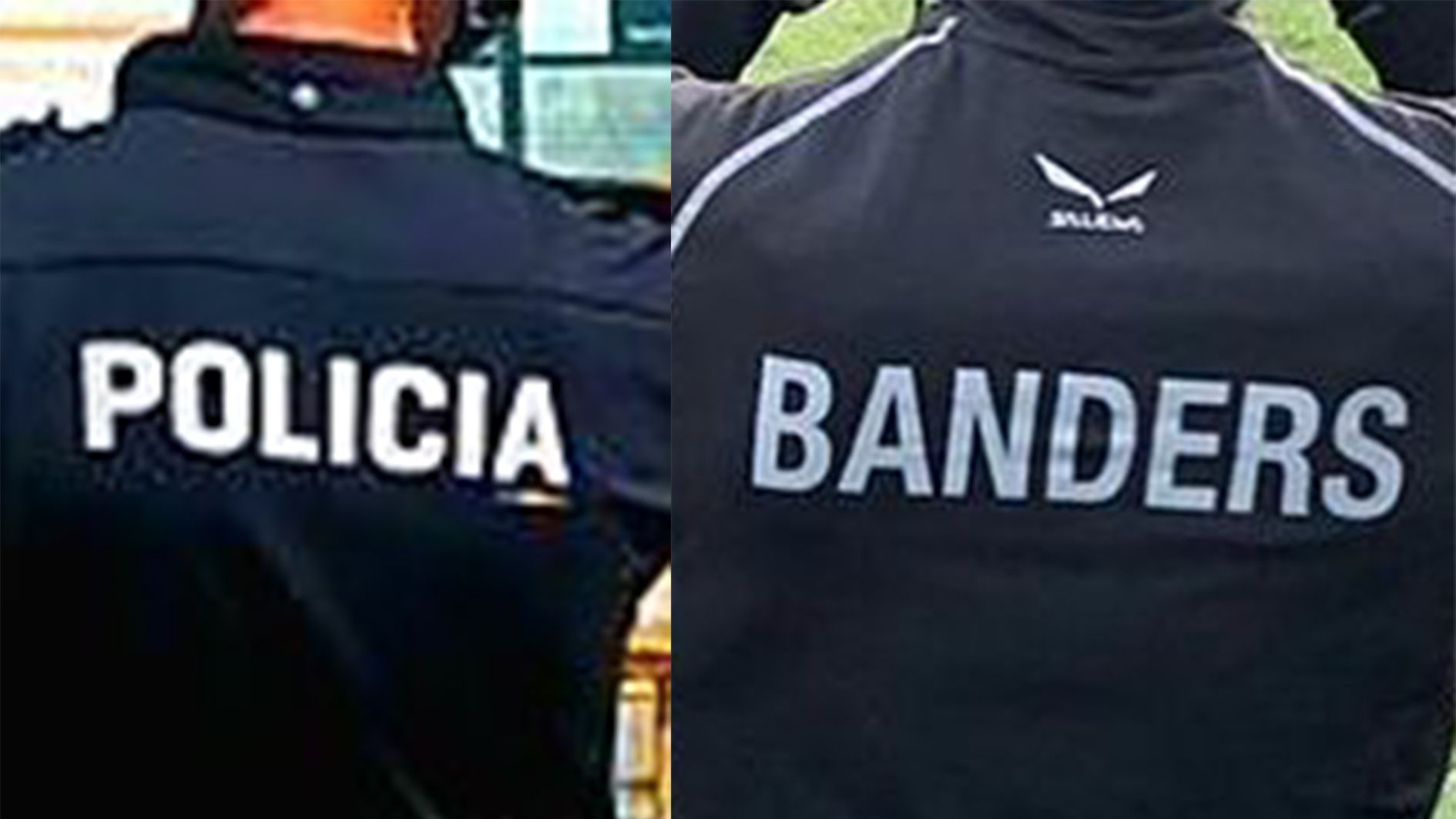 L'uniforme d'un policia i d'un bander.
