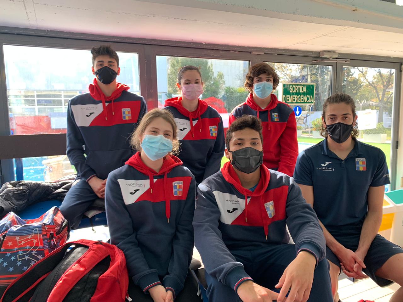 Els nedadors de la FAN que participen a l'Open Internacional Catalunya.