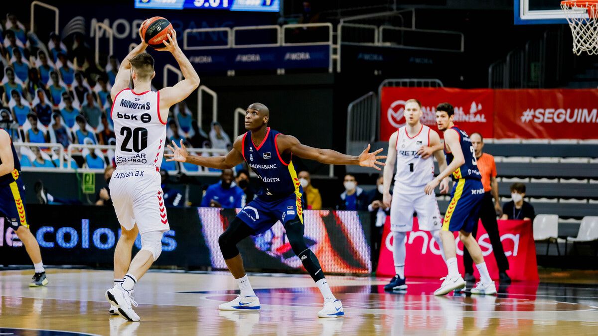 Miniotas marcat per Sy durant el partit d'aquest diumenge.