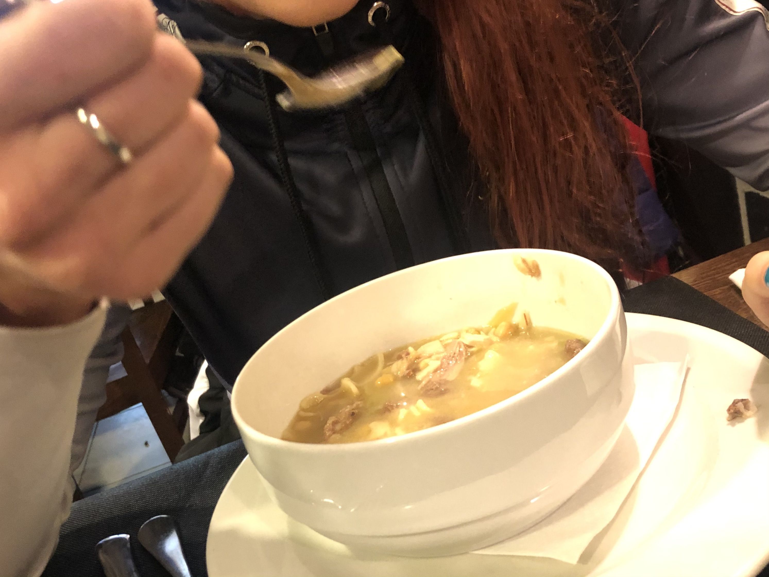 Un dels plats d'escudella servits aquest diumenge a la Massana.