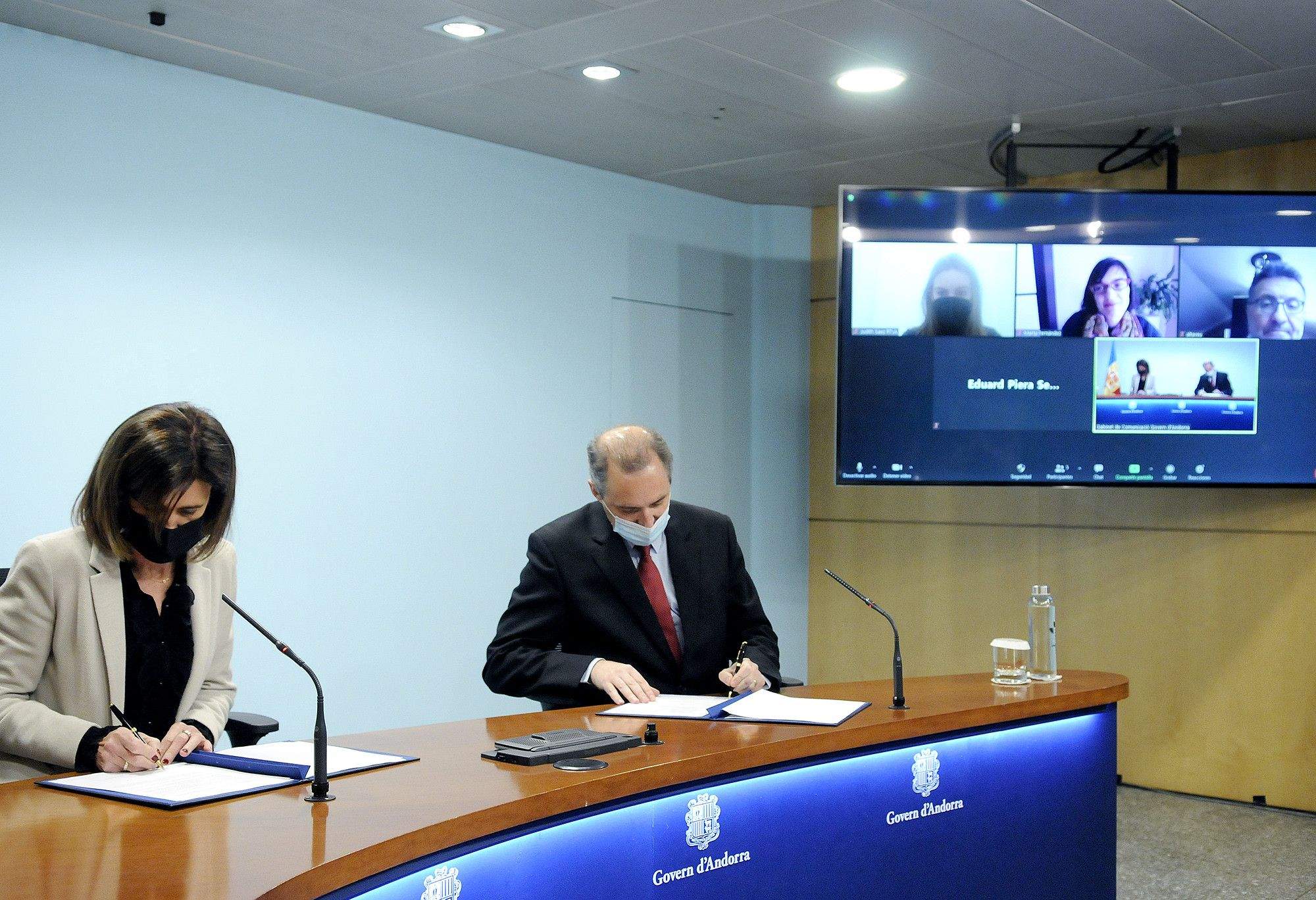 Vilarrubla i Nadal han signat el conveni aquest dimarts.