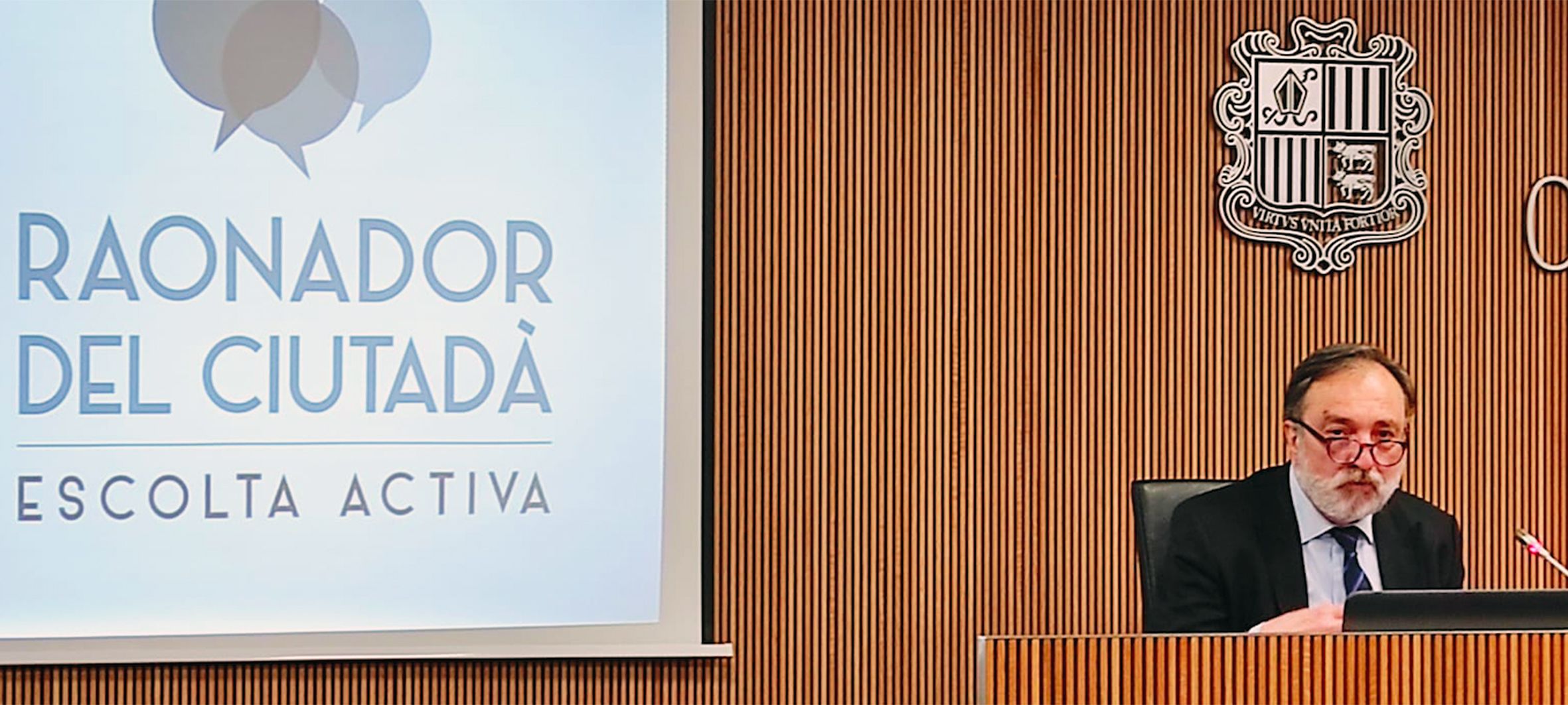 Marc Vila durant una compareixença al Consell General. Marc Vila durant una compareixença al Consell General.