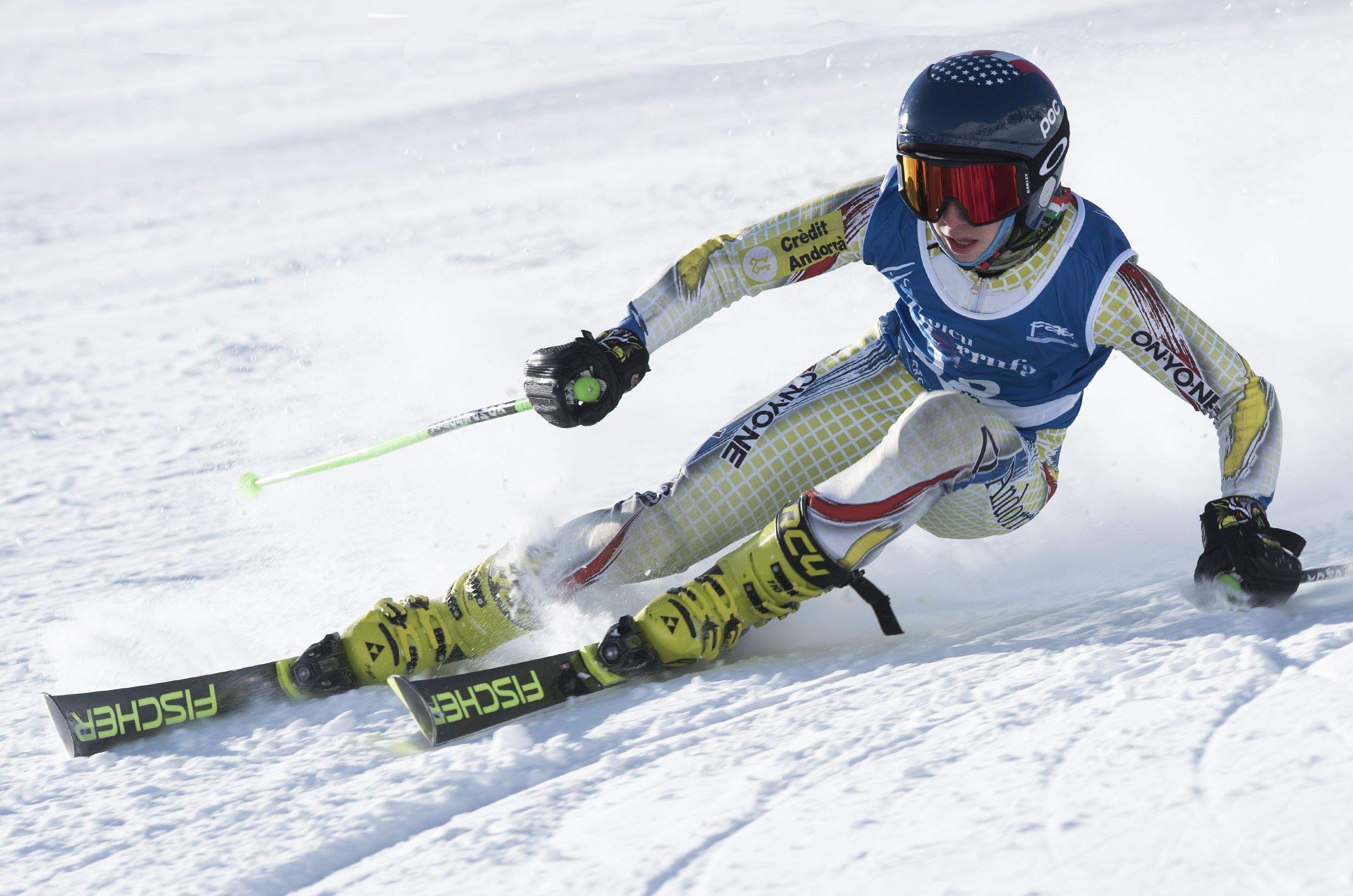 Eric Ebri durant el seu descens.