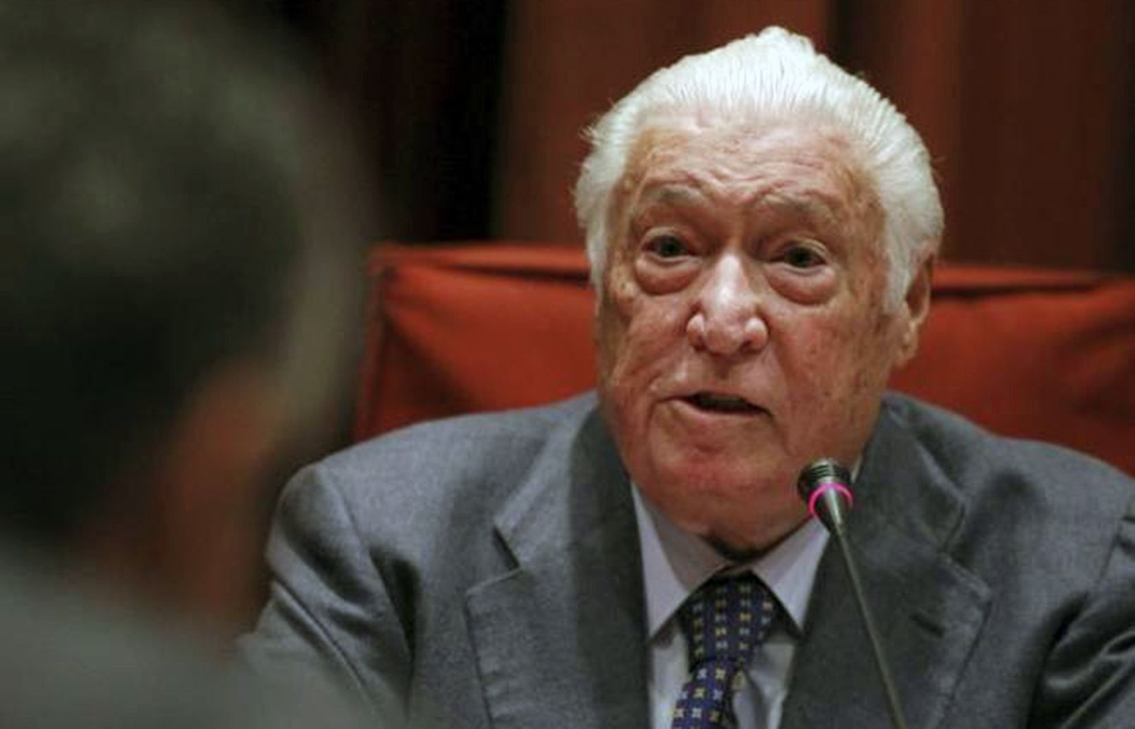 Macià Alavedra, ja finat, en una compareixença al Parlament de Catalunya.