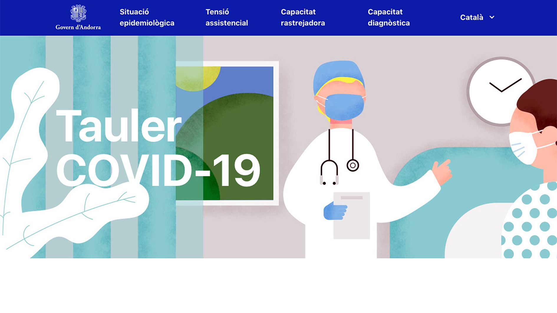 Imatge d'una de les pàgines electròniques del Govern on es facilita informació del coronavirus.